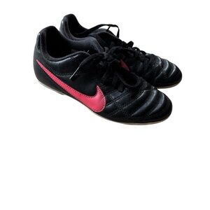 Nike Black and Pink Soccer Cleats